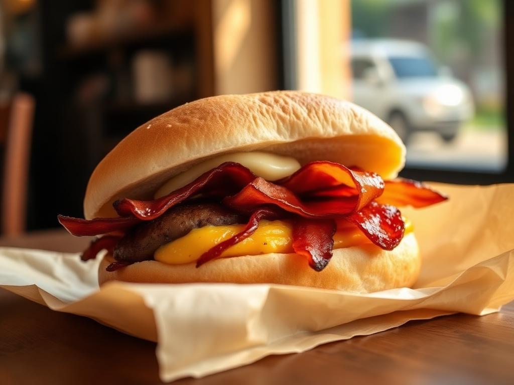 Sausage or Bacon Bap